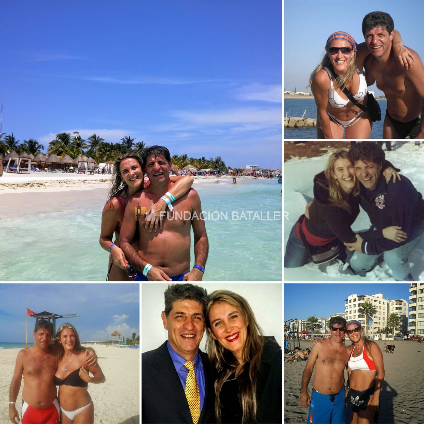 La pareja de Fabián y Carla en distintos momentos de sus vidas.