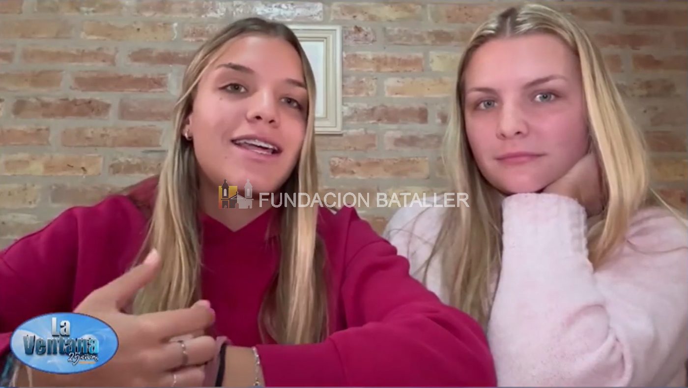 Victoria y Constanza hijas de Celina y Carlos, quienes enviaron un mensaje en video