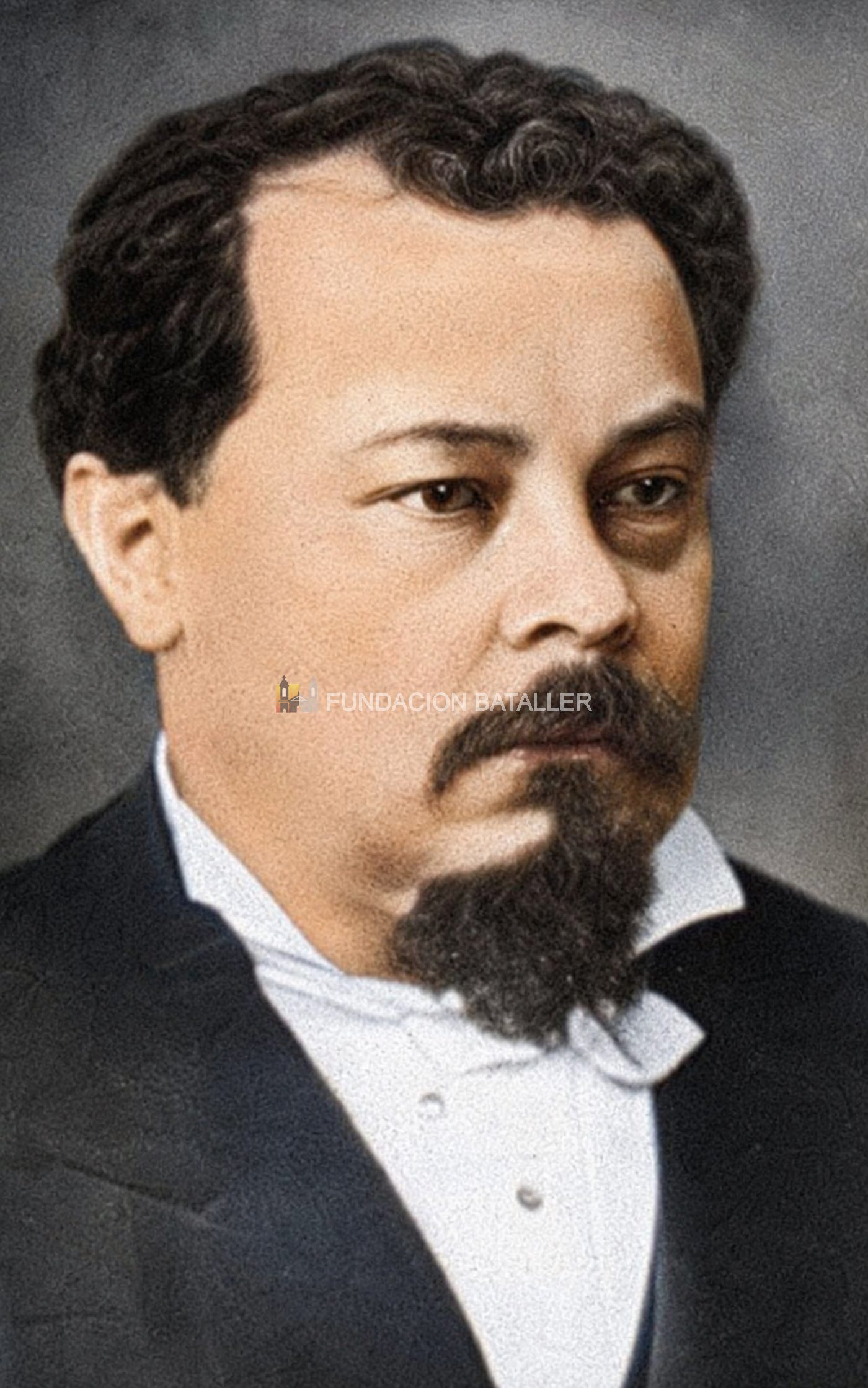 Agustín Gómez. Imagen coloreada con IA
