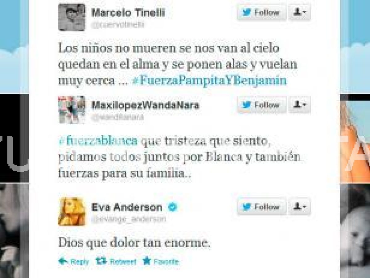 Famosos expresan su dolor en Twitter por la muerte de Blanca