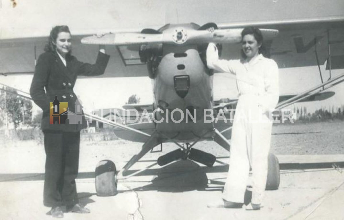 Rosalba Maratta. Fue la primera mujer de Cuyo en pilotear un avión