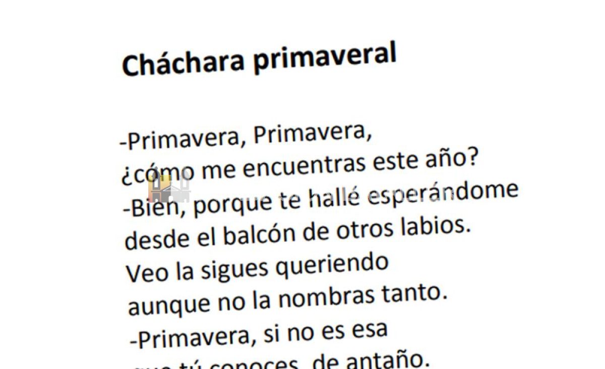 Cháchara primaveral