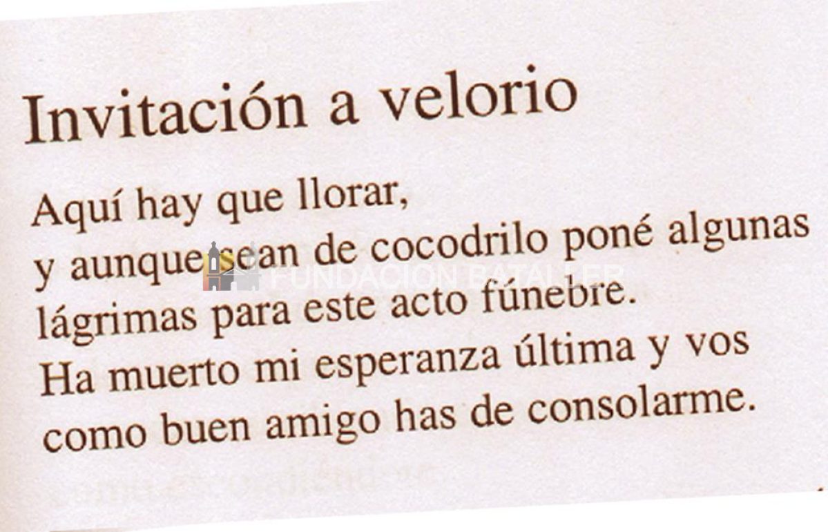 Invitación a velorio