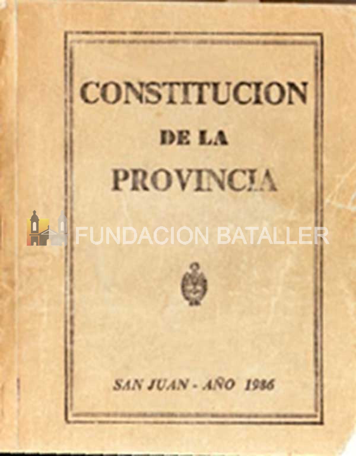 Constitución Provincial de 1986. Una Constitución de avanzada