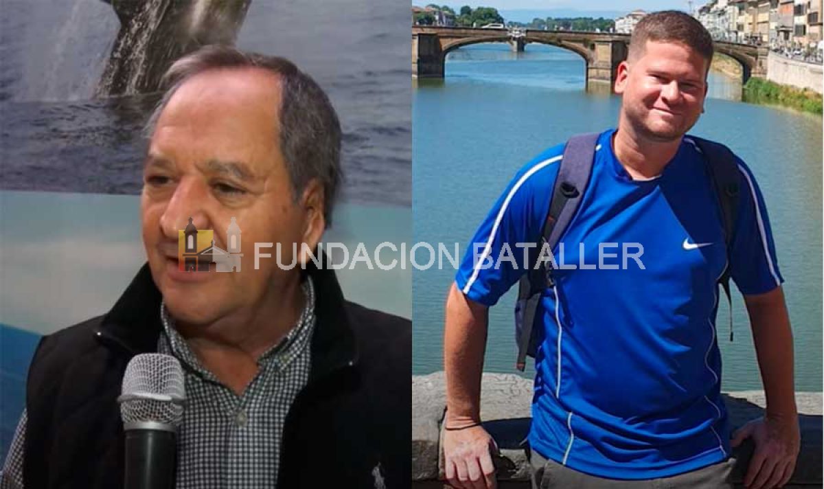 Oscar Sánchez, presidente de la Casa argentina en Nerja y Francisco Lahti
