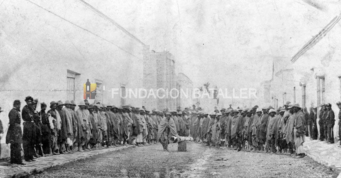 Soldados del Chacho Peñaloza tomados prisioneros en San Juan