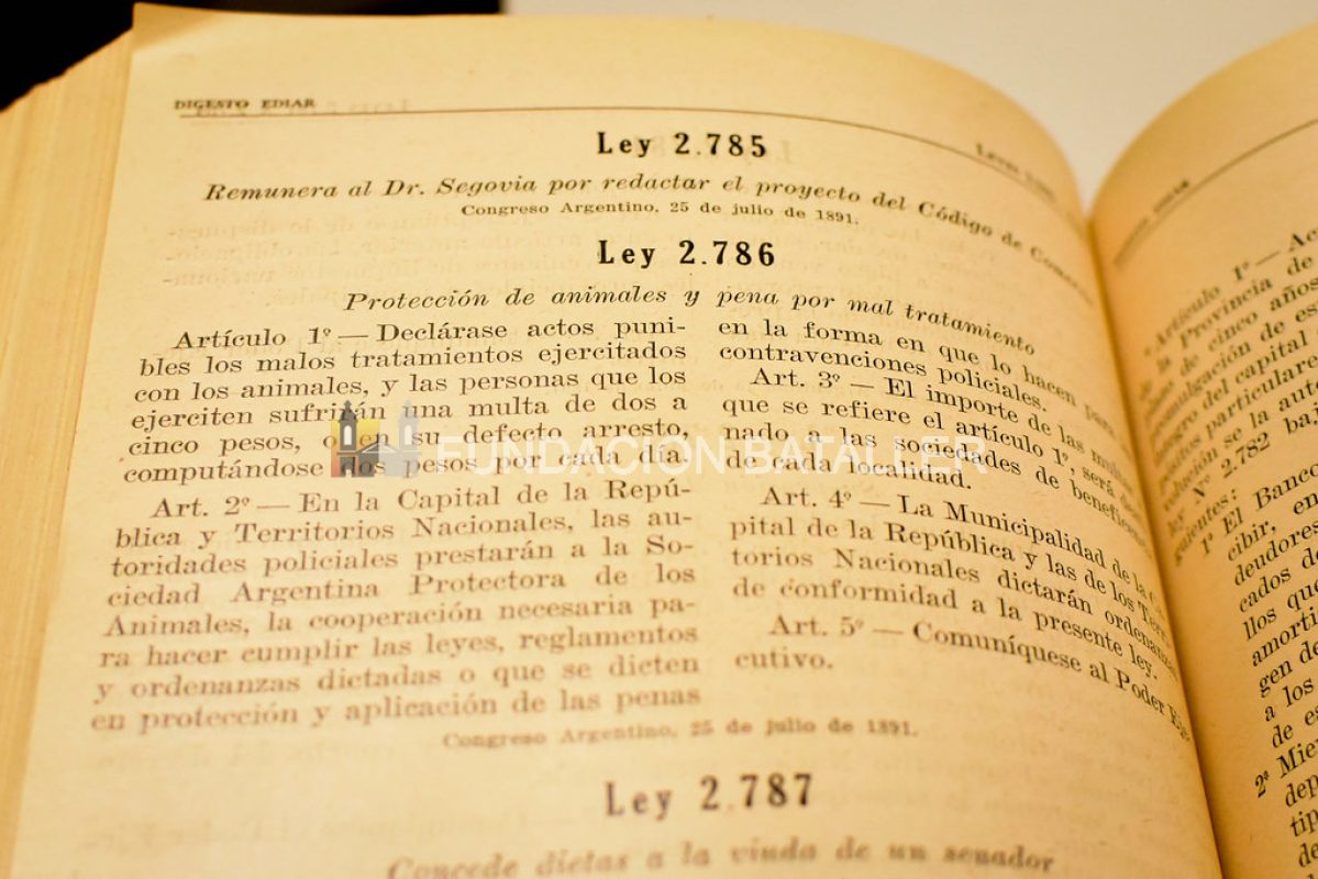 Origen de la Ley Sarmiento que protege a los animales