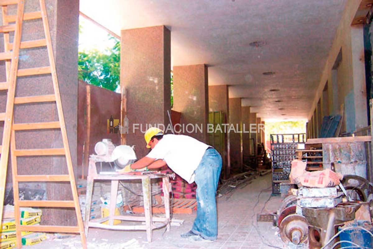 Trabajos tras el incendio en el rectorado