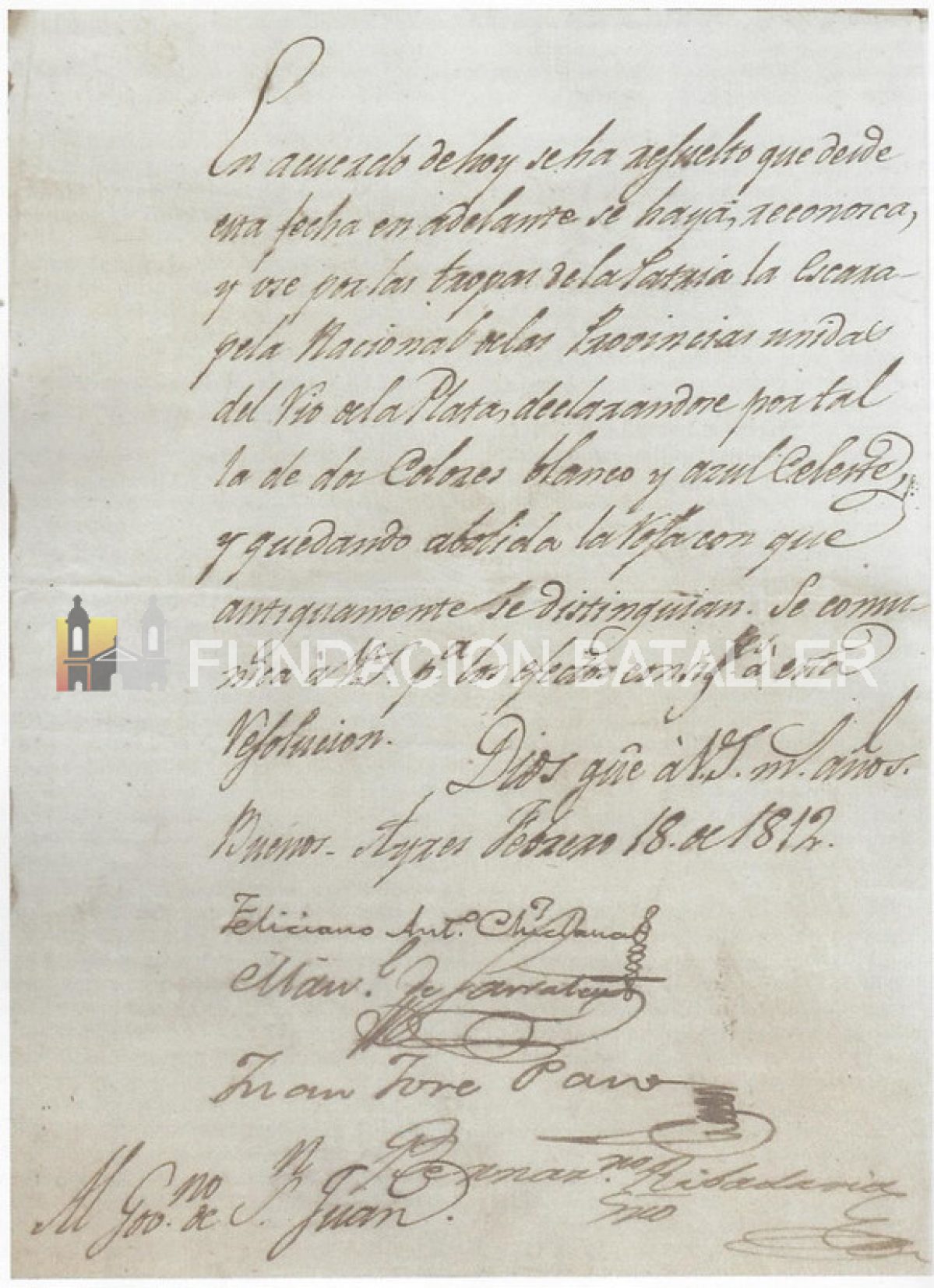 El origen del uso de la escarapela en San Juan