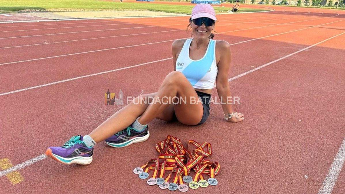 Adriana Quiroga ganó once medallas en atletismo master en España