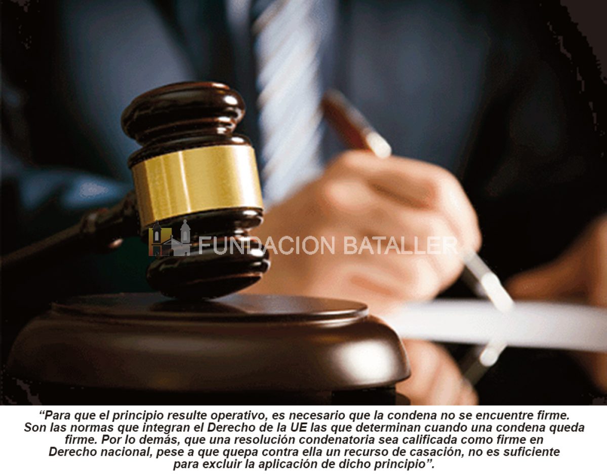 Aplicación retroactiva de la ley penal más benigna según la Unión Europea