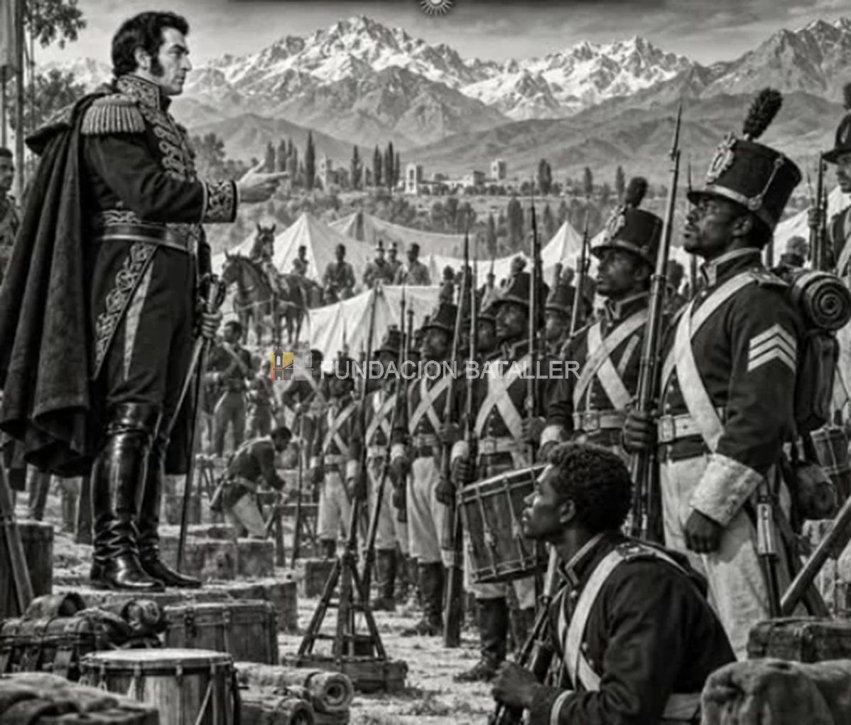 Negros esclavos fueron reclutados por San Martín para integrar el Ejército de los Andes.