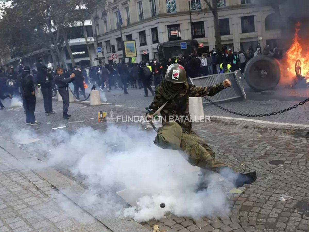 Imagen de las manifestaciones en Francia