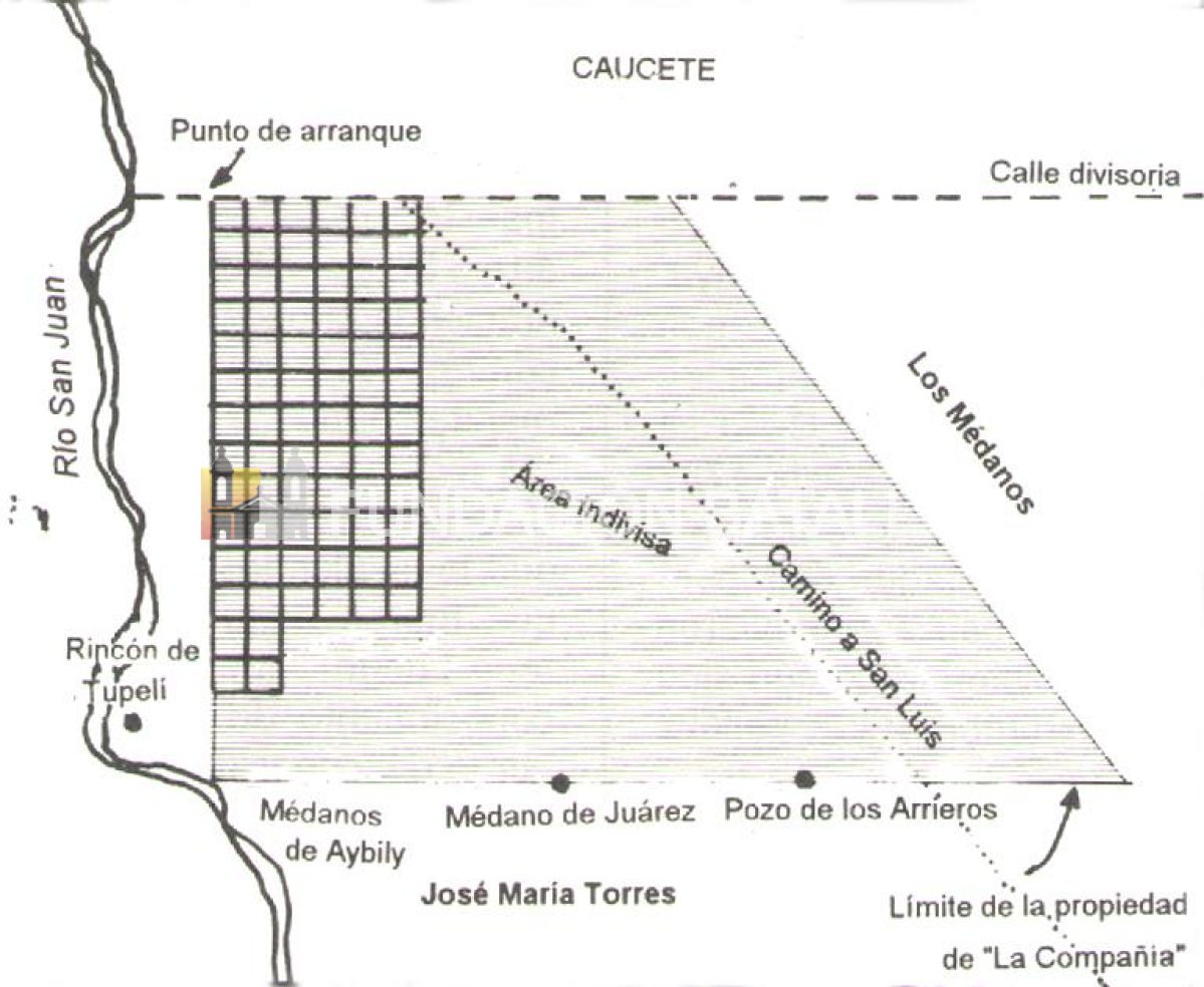 El amanzanamiento del Departamento 25 de Mayo (San Juan)