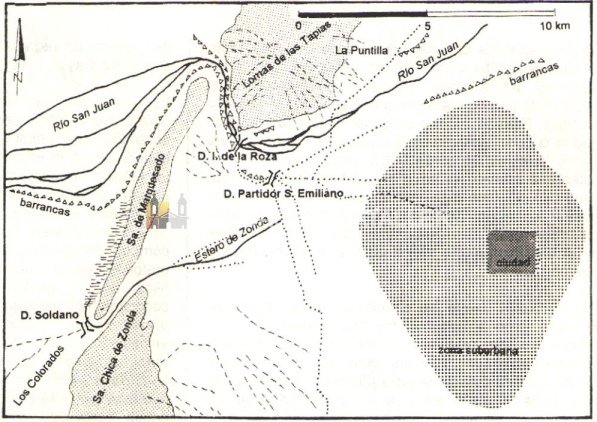 Obras de defensa en el río San Juan en 1870